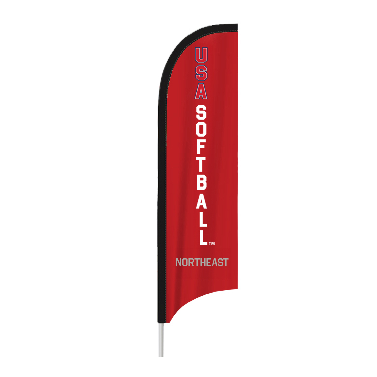 Red Feather Flag, USA Softball with Hardware and Bag by Region